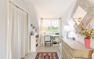 bedroom #2 has a desk work space at Sunset Farm Stay vacation rental in Crozet Virginia