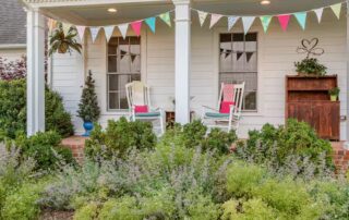The porch at Sunset Farm vacation rental in Crozet Virginia
