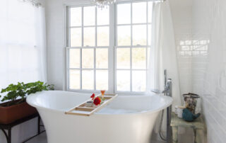 luxury bathtub at Sunset Farm Stay vacation rental in Crozet Virginia