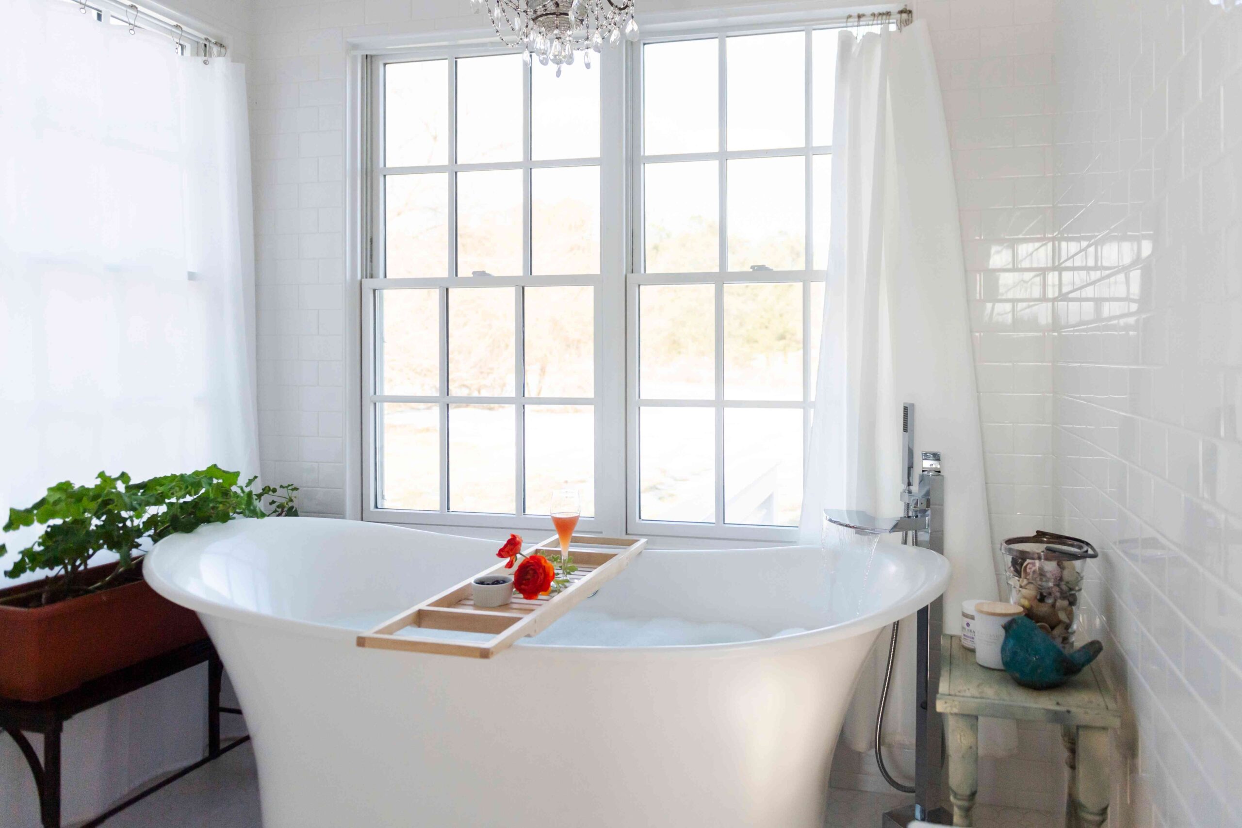 luxury bath at Sunset Farm Bed and Breakfast