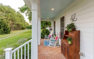 front porch with rocking chairs at Sunset Farm vacation rental