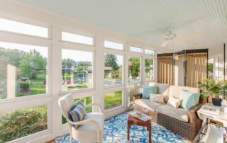 Main Bedroom has a private sitting area at Sunset Farm Stay vacation rental in Crozet Virginia