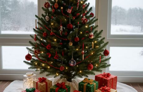 Christmas at Sunset Farm Stay in Crozet Virginia.