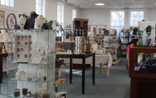 Locally made art at the Crozet Artisan Depot, located in downtown Crozet, a short drive from Sunset Farm Stay vacation rental. One of several local design shops near Charlottesville.