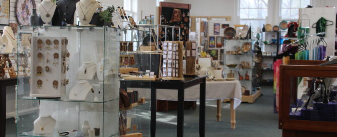 Locally made art at the Crozet Artisan Depot, located in downtown Crozet, a short drive from Sunset Farm Stay vacation rental. One of several local design shops near Charlottesville.